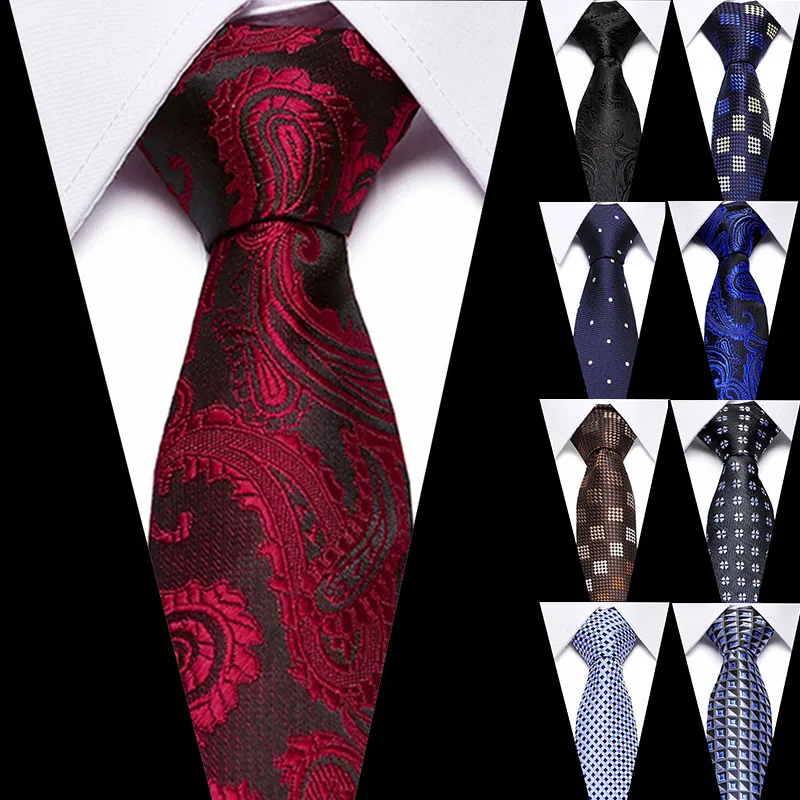 Роскошные галстуки 100% шелк классические формальные деловые мужские аксессуары
