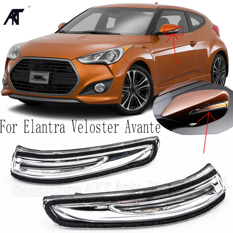 

Side Rear View Mirror LED Turn Signal Clearance Light Lamp For Elantra Veloster Avante MD 2010-2015 OEM 876143X000 876243X000