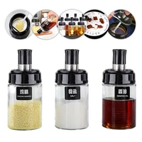250ml glass seasoning bottle spice organizer jar condiment container salt sugar pepper oliver oil storage for kitchen bbq tools
