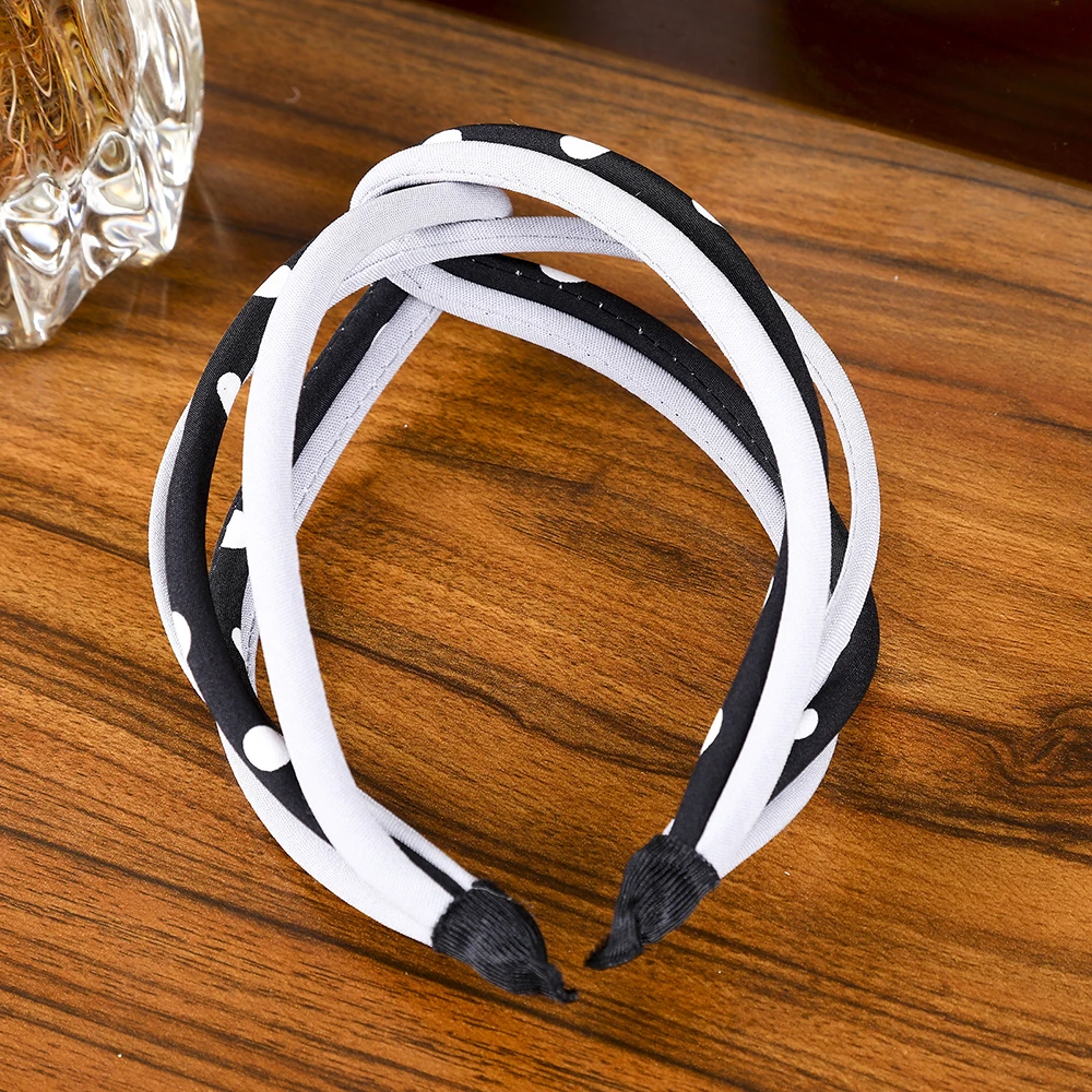 Женская повязка на голову Levao в горошек с узлом аксессуар для волос| |