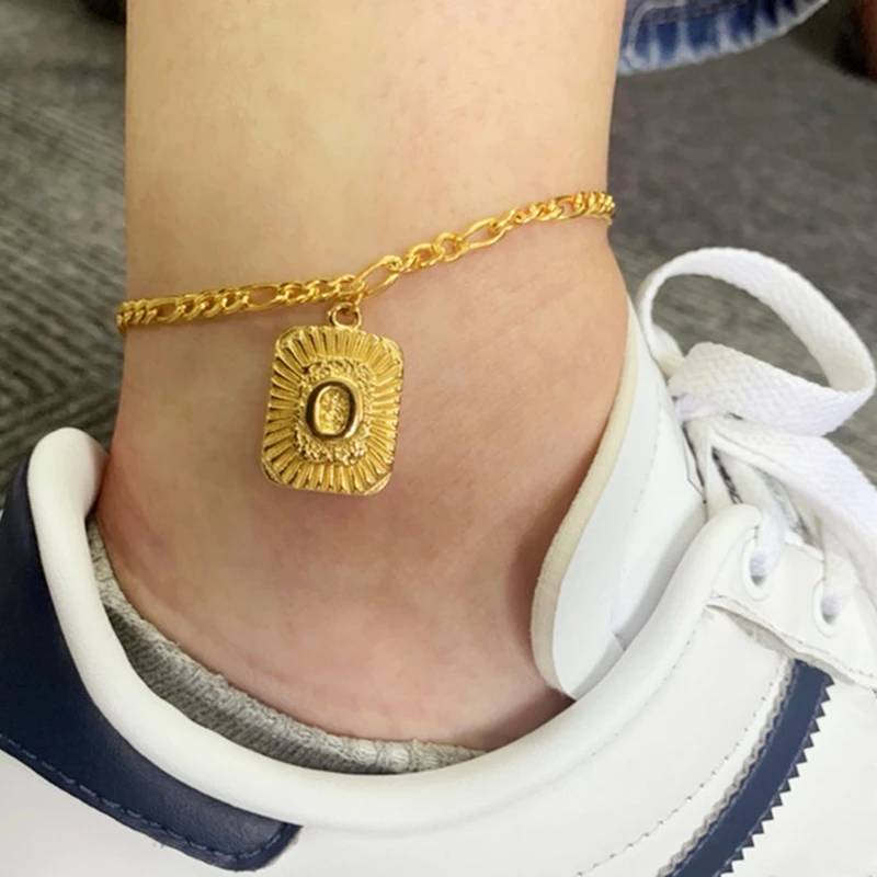 Алфавит ювелирные изделия бриллиантовые браслеты для ног женщин золотого цвета