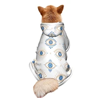 cute pet costume evil eyes pattern winter cape hooded autumn pet costume dog winter with hat