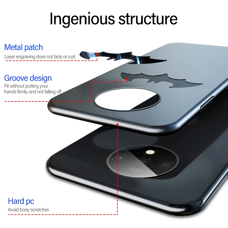 Ultra-thin Metal Bat Matte PC Phone Case For Oneplus 8 7T 7 Pro 6T 6 5T 5 Magnetic Protection Cover