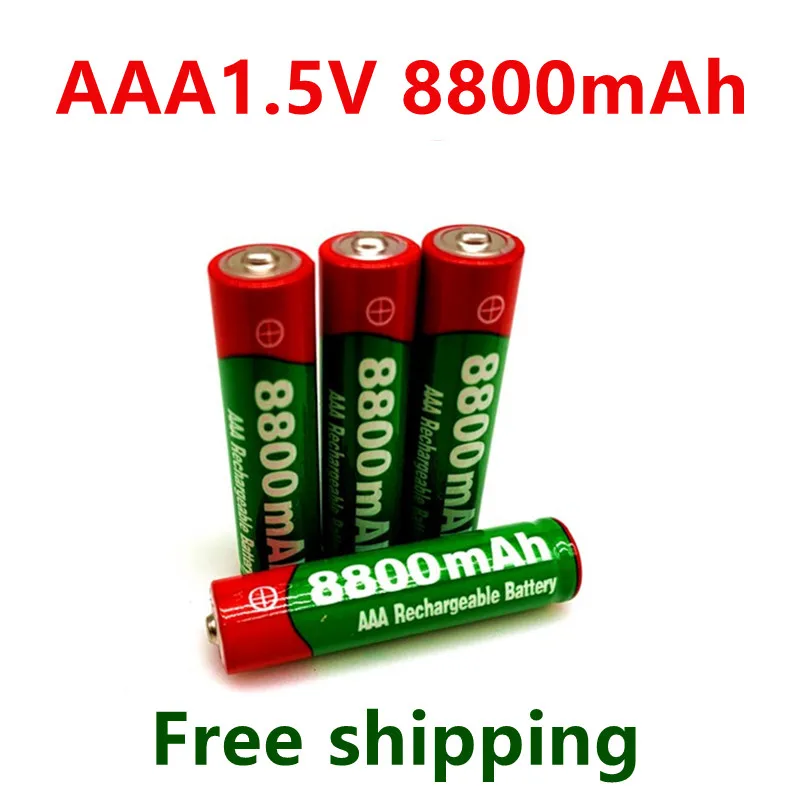 2020 Новый 1 5 V AAA перезаряжаемый аккумулятор 8800 мАч Щелочная аккумуляторная