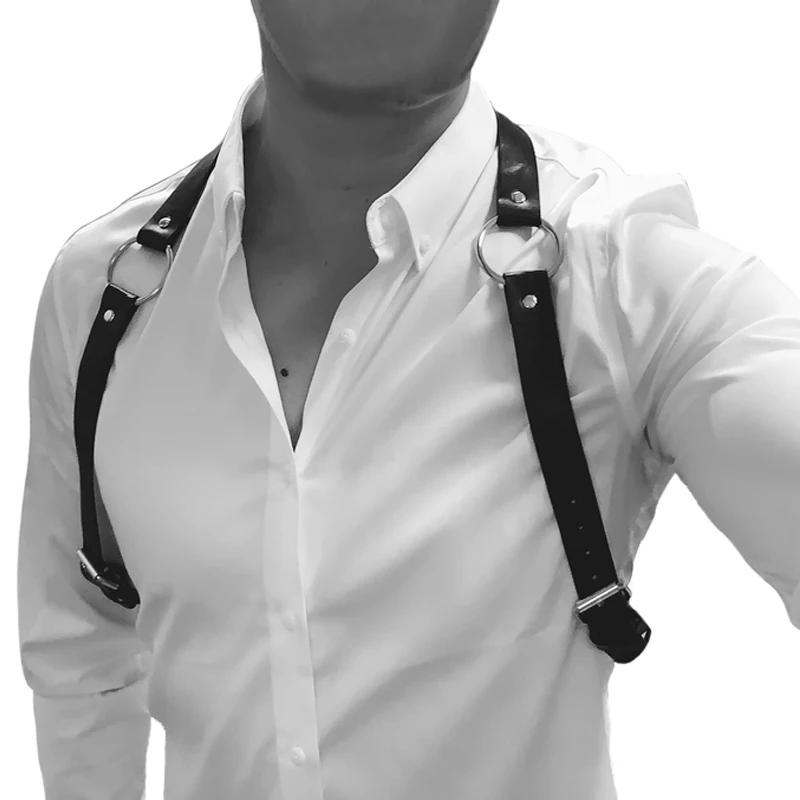 БДСМ кожаный ремень для мужчин гей Мышцы Грудь бондаж экзотическая Пряжка тела