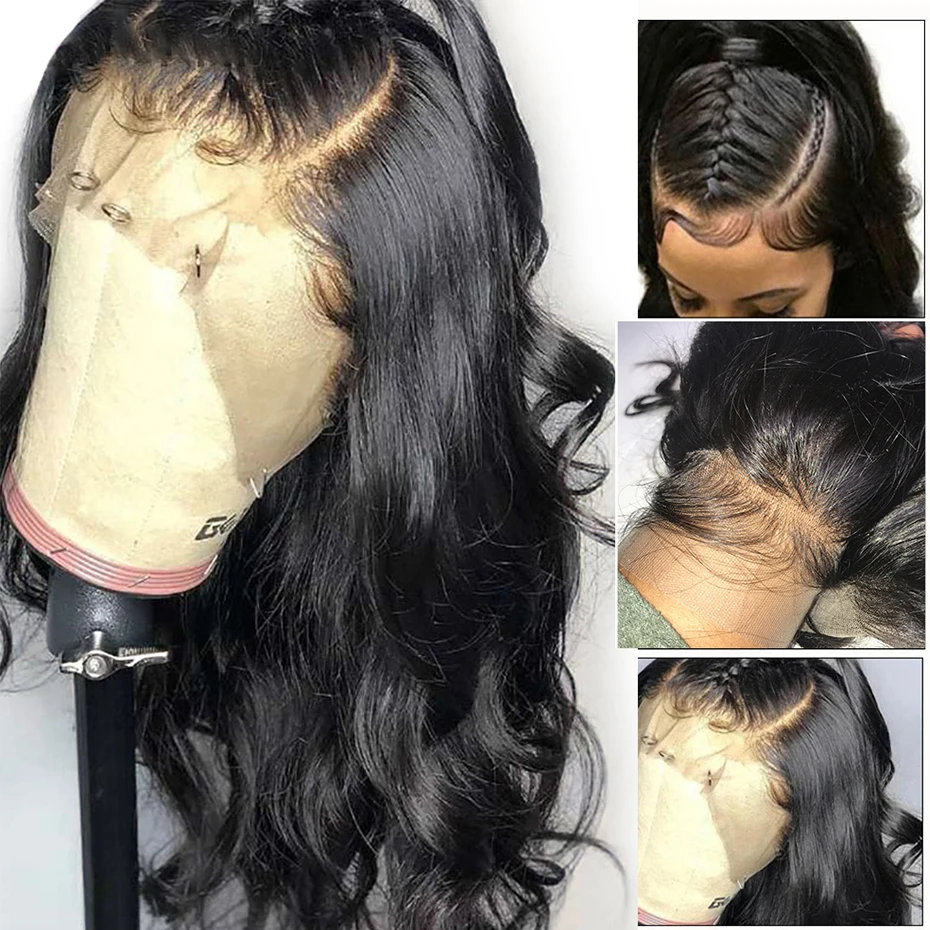 13x4 Синтетические волосы на кружеве парики малайзийских человеческих волос al