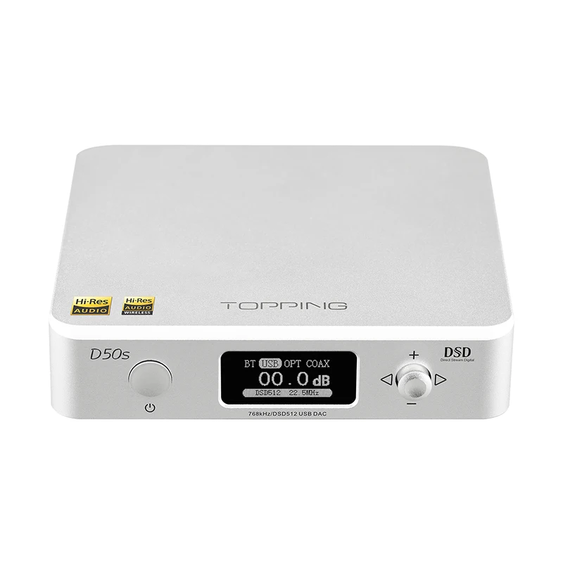 Декодер Topping D50s ES9038Q2M * 2 Hi Res DAC Bluetooth 5 0 LDAC PCM768KHz DSD512 HIFI с дистанционным