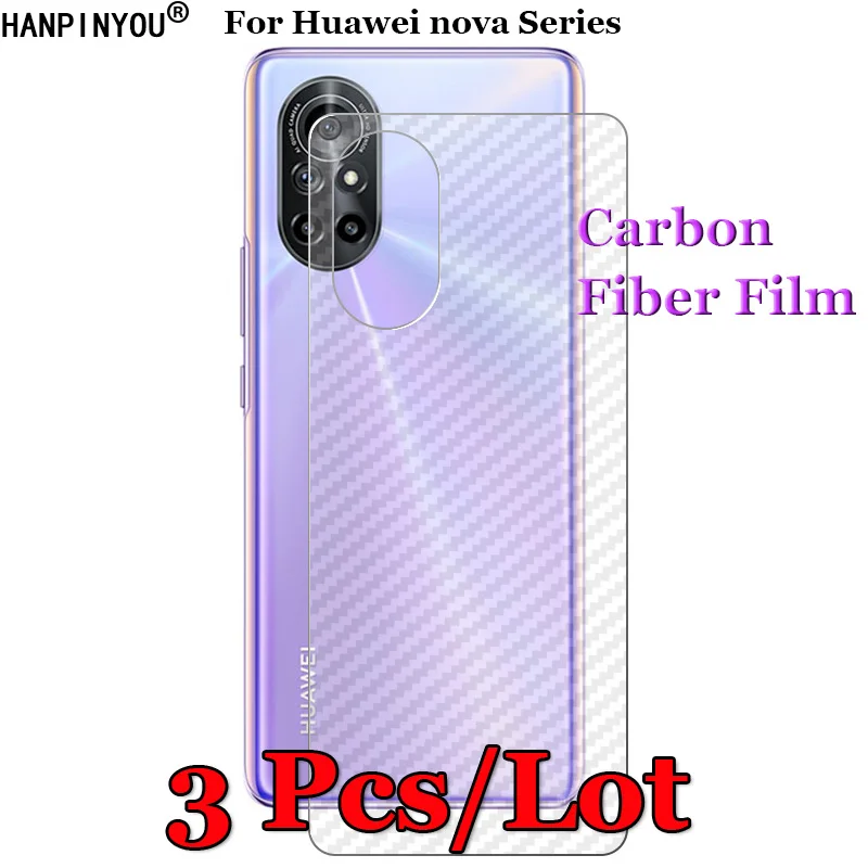 3 шт./лот для Huawei nova 8 5T 5Z 5i 5 6 4G 5G 7 7i Pro SE 4e 3D Нескользящая прозрачная углеродная