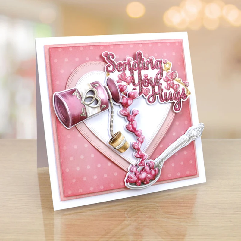 

Get Well Send Hug Words Blessing Metal Cutting Dies for DIY Scrapbooking Album Embossing Paper Cards Making Crafts Supplies 2019