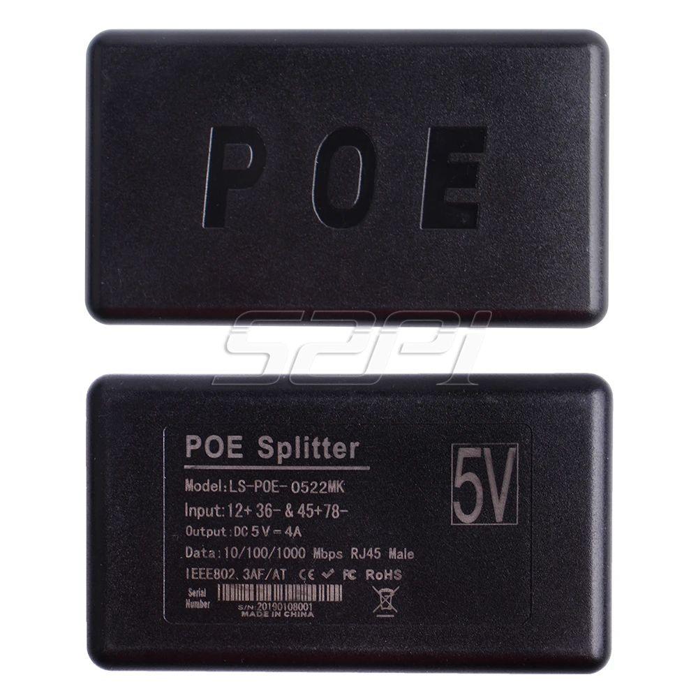 52Pi Gigabit Raspberry Pi 4 (Модель B ) / 3B + Активный сплиттер PoE USB TYPE C 48V 5V коммутатор питания