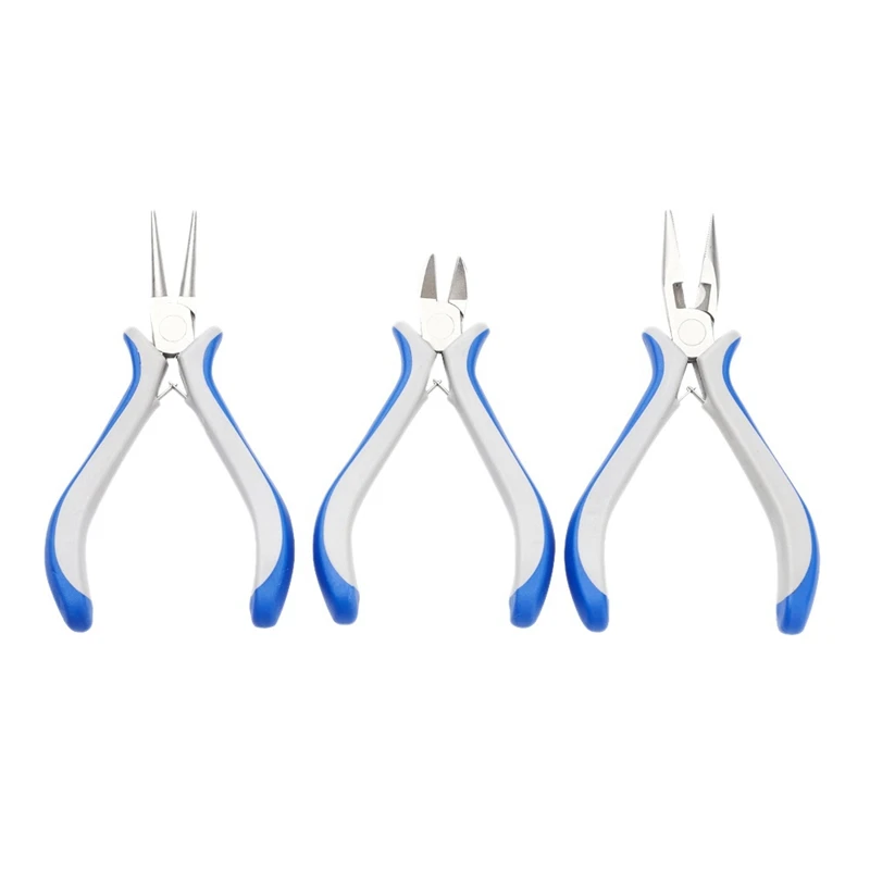 

3 Pcs DIY Jewelry Pliers Tools Plier Sets Side Cutting Pliers and Wire Cutters Jewelry Beading Repair Making Supplies