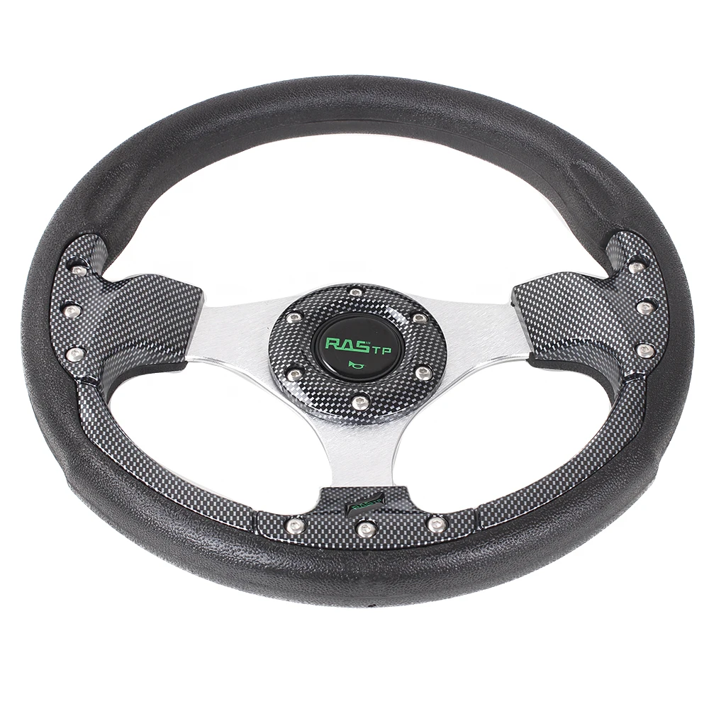 RASTP-Универсальный 13-дюймовый PU автогоночный руль для дрифтинга спортивный 6 Blots