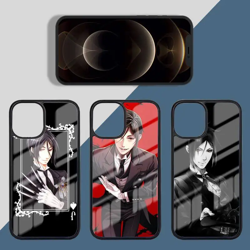 

Hot Black Butler Anime Phone Case PC for iPhone 11 12 pro XS MAX 8 7 6 6S Plus X 5S SE 2020 XR Luxury brand shell funda