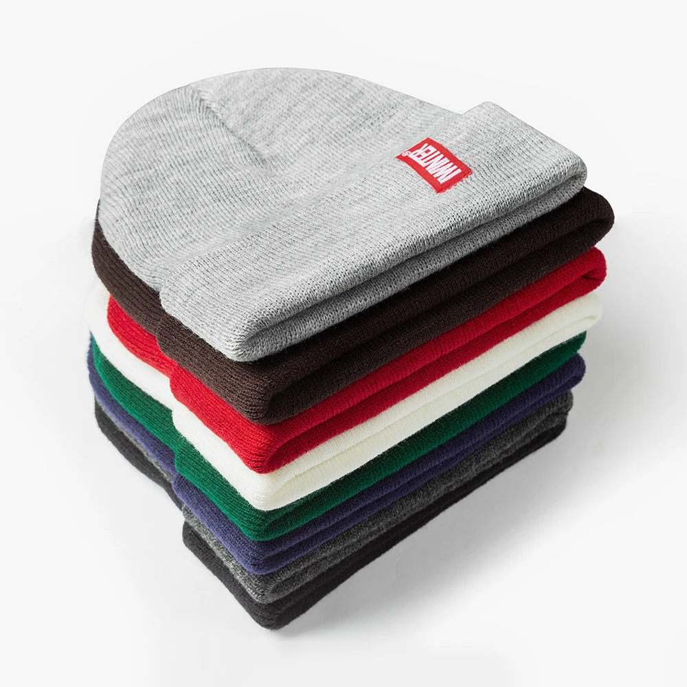 Новая модная повседневная Шапка бини для мужчин и женщин вязаная зимняя шапка