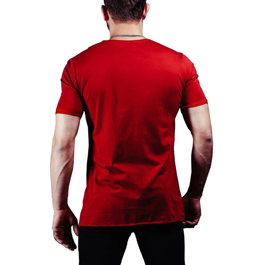 

Men's Short Sleeve T-shirt Summer New Round Neck Irregular Hem Tee Shirt Hip Hop Hipster Top Male Short Sleeve T-shirt Clothes