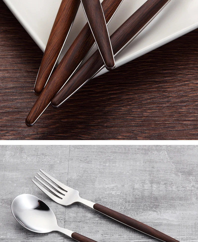 WORTHBUY комплект переносной посуды 304 нержавеющая сталь столовая посуда с пластиковой ручкой Кухня палочки для еды Ложка Столовые приборы обеденный набор