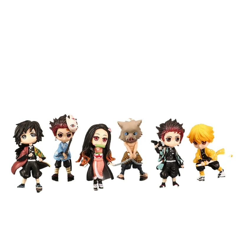 

6Pcs/Set Demon Slayer Cosplay Cute Figure Character Nidou Tanjiro Model Toy Capsule Toy Doll Cosplay Decoration Gifts