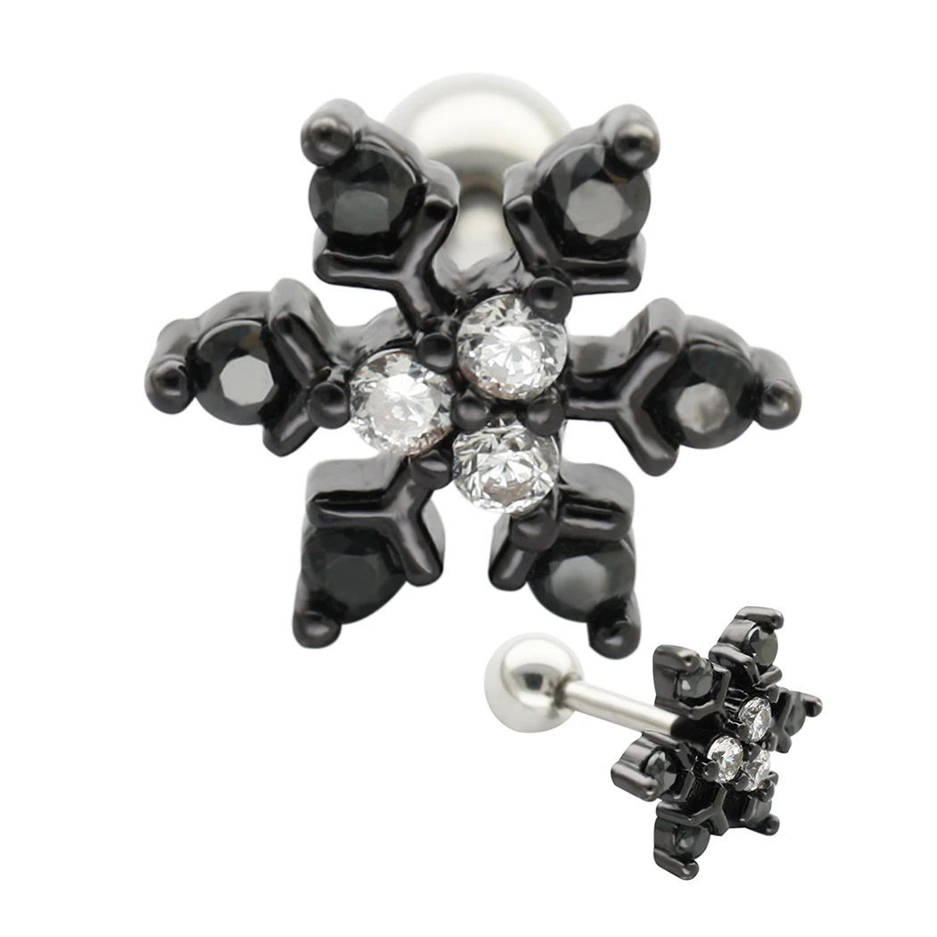 

Серьги-гвоздики женские из титана в виде снежинки, 16 г