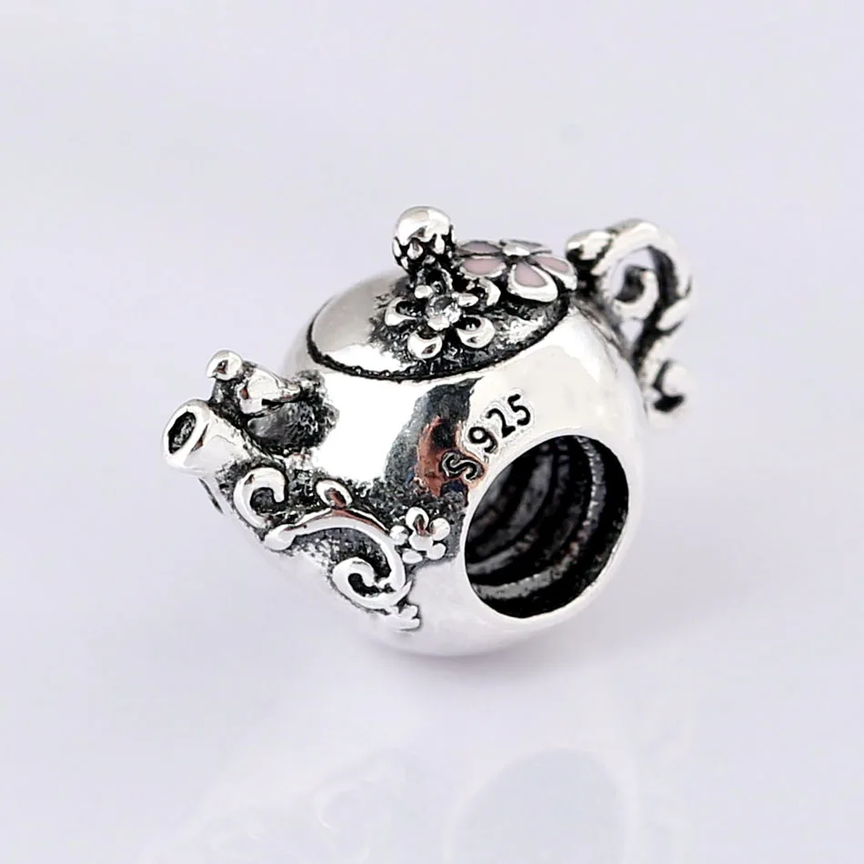 Brilliant Bow Enchanted Tea Pot Signature Scent Playing Cards Charms Fit Pandora Bracelet 925 Sterling Silver Bead DIY Jewelry