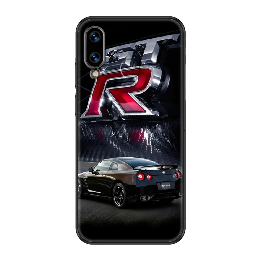 

Cool GTR Car Phone case For Huawei Honor Mate 5 7 8 9 10 20 i A X Lite Pro black painting Etui fashion funda soft back art