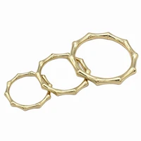 32 50mm light gold bamboo o rings non welded seamless loops craft circle rings round strap circle ring backpack buckle for purse