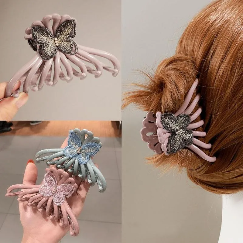 

Fashion Butterfly Claw Clip Crab Clamps Hairpins Barrette Headwear For Women Girls Hair Accessories Elegant Butterfly Claw Clip