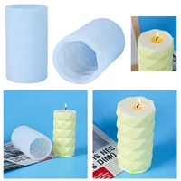 cylindrical candle molds rhombus silicone mold for candle making casting epoxy resin candle molds diy scented candles soap molds