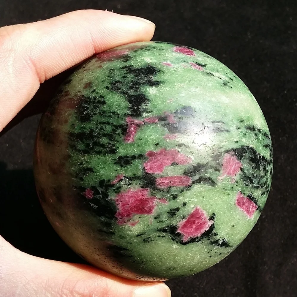 

500 натуральный красный/зеленый Zoisite Хрустальный шар Orb драгоценный камень