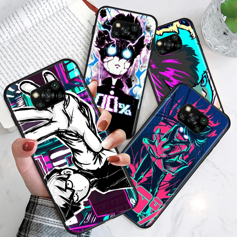 

Japanese anime 100% For Xiaomi Poco X3 NFC GT M3 M2 X2 F3 F2 Pro C3 F1 Mi Play Mix 3 A2 A1 6X 5X Black Phone Case