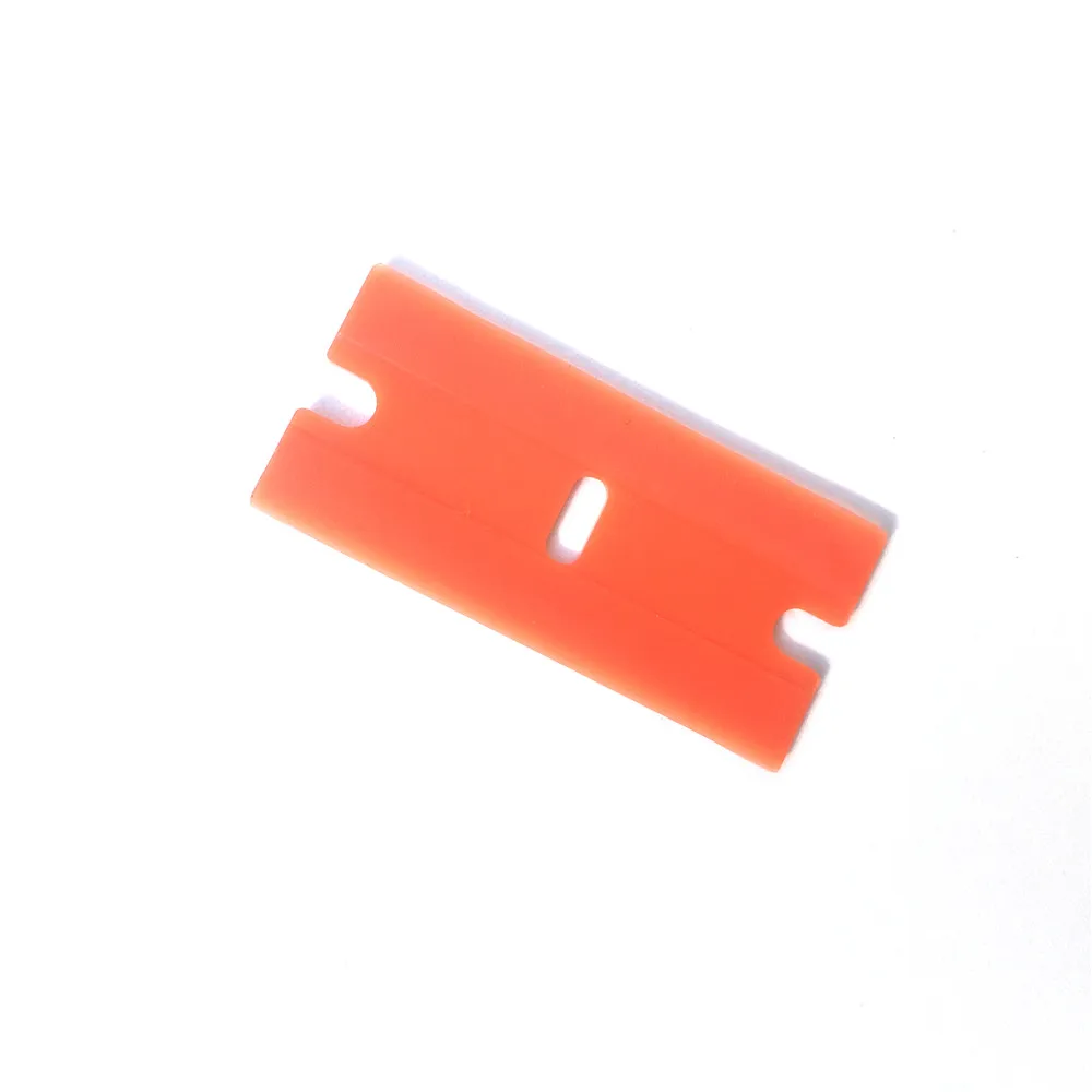 

2pcs Carbon Fiber Film Clean Razor Scraper+100PCS 1.5" Double Edge Razor Blade Auto Window Tint Car Sticker Glue Remover