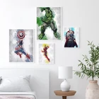 DIY 5D алмазная живопись Marvel плакат Мстителей Капитан Америка Железный человек Тор Халк живопись стена искусство гостиная детская комната спальня