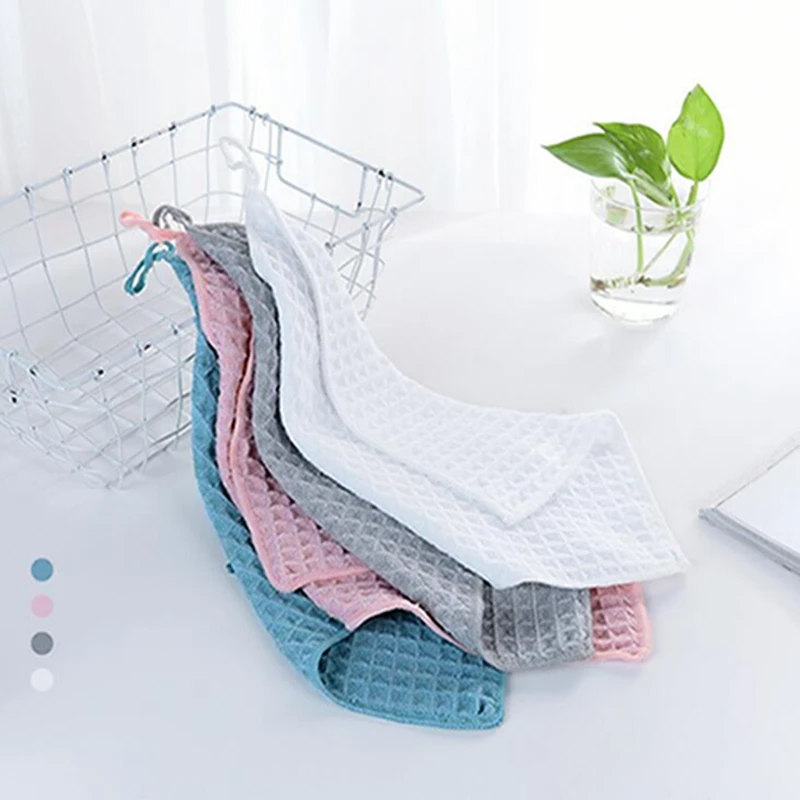 

Children Towels Waffle Plaid Soft Towel children's Microfiber Baby Supplies Small Square kids' Cleaning Supplies Baby Care