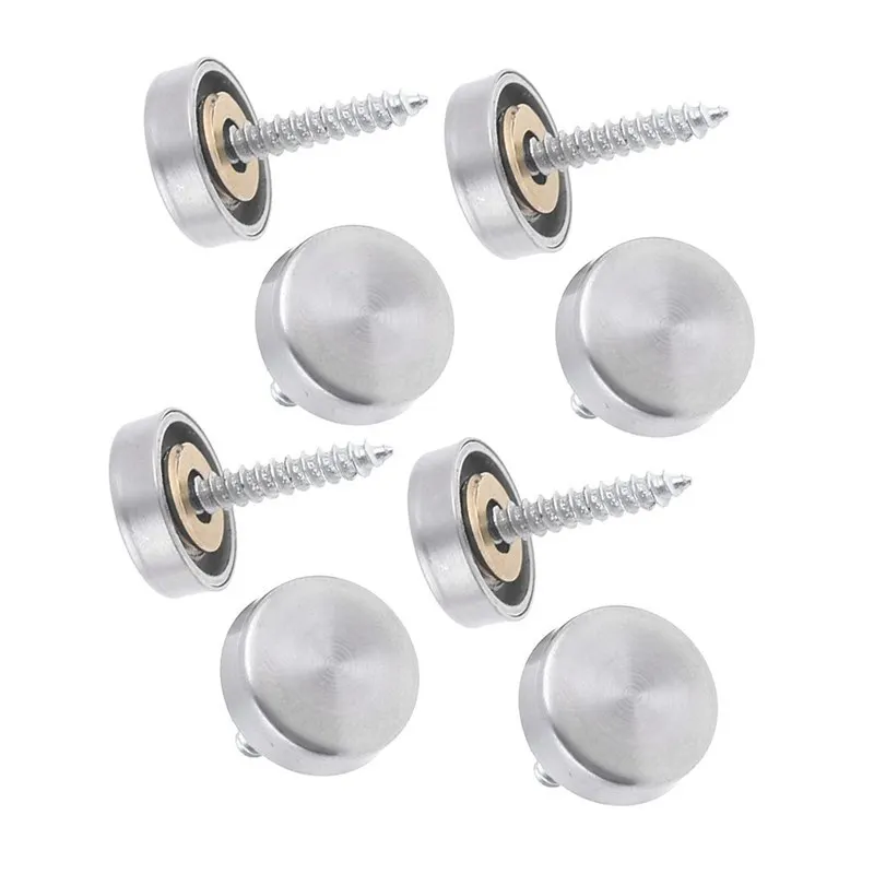 

16 mm Stainless Steel Mirror Nails Screw Cap (8 Pieces)