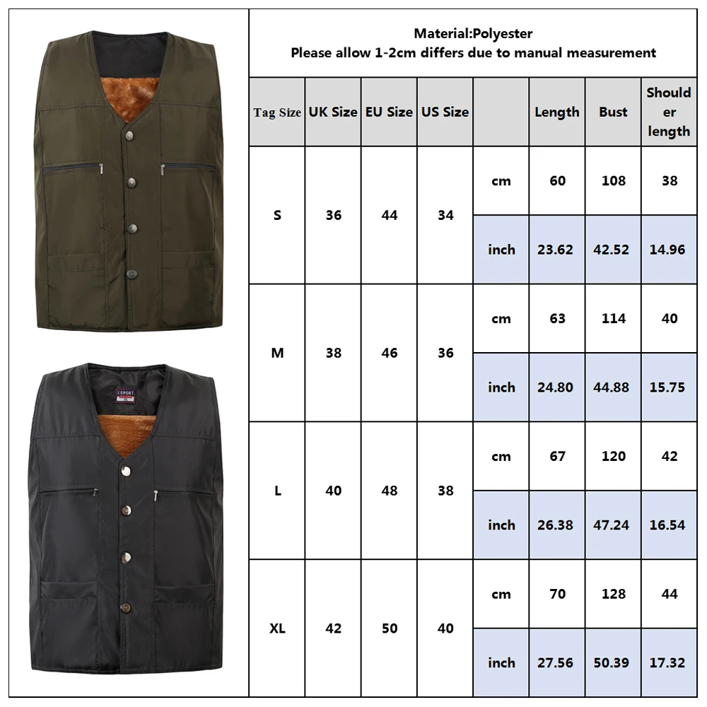 Мужской жилет пальто без рукавов 2019 зимнее куртки для мужчин однотонный