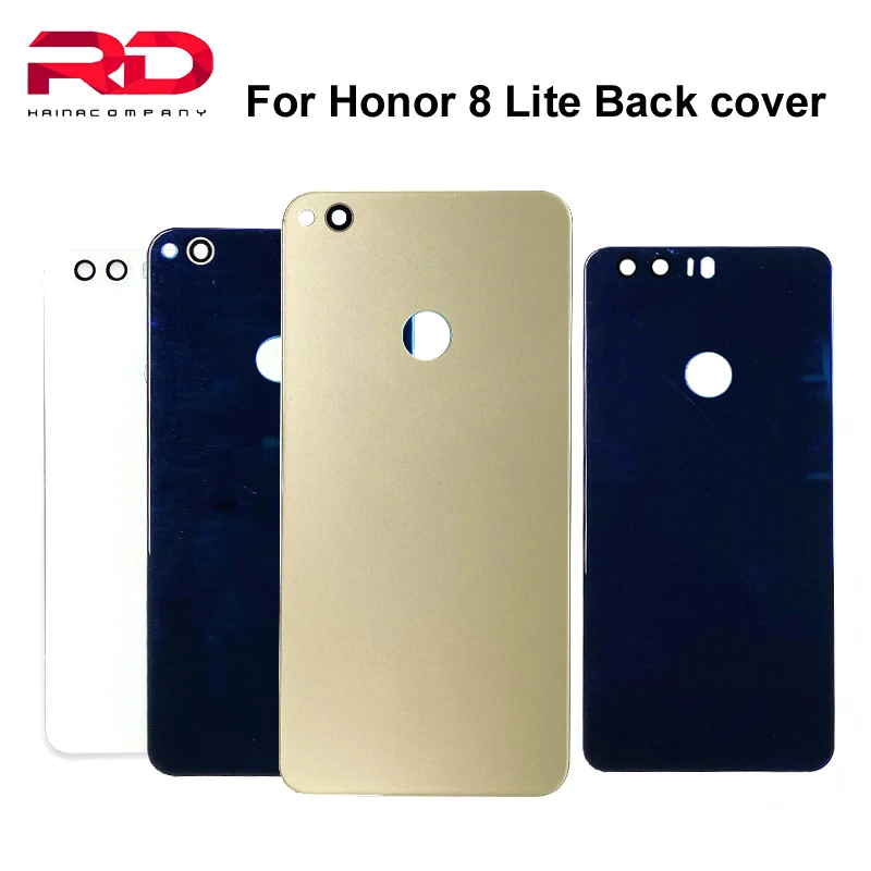 Для Huaw Honor 8 Lite Задняя стеклянная крышка батареи задняя дверь корпус панель для
