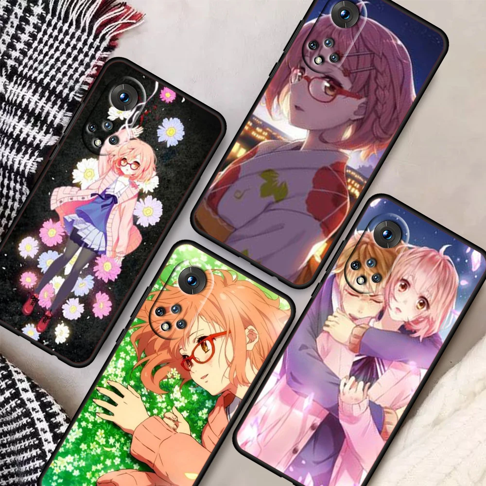 

Anime cute glasses girl For Honor 50 Pro X20 SE V30 Magic3 Pro+ Play 5T 5G 30 Lite 30i 30S Silicone Soft Black Phone Case
