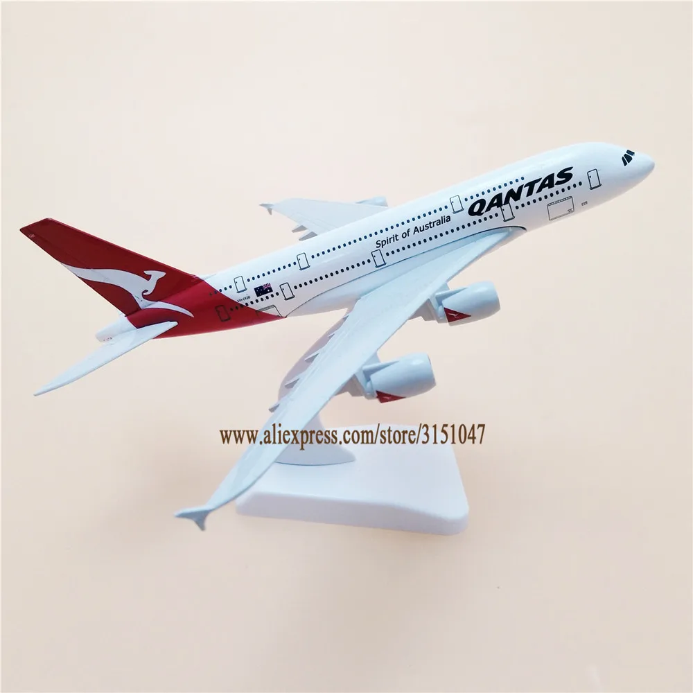 Сплав металла воздуха QANTAS дух Австралии A380 Airlines модель самолета Airbus 380 Airways 20