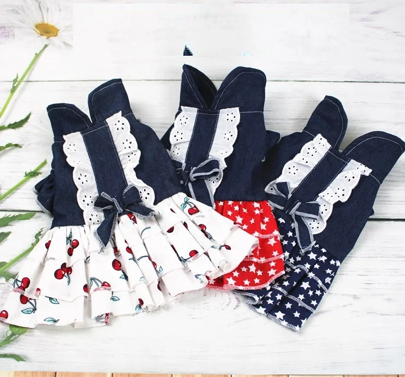 Одежда для собак платье кошек летнее домашних животных юбка принцессы и