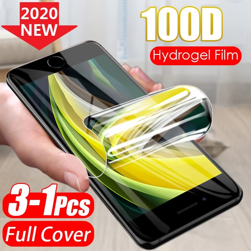 Защитная Гидрогелевая пленка на iPhone SE 2020 8 7 6 6s Plus 11 Pro XS Max X XR (не стекло) для