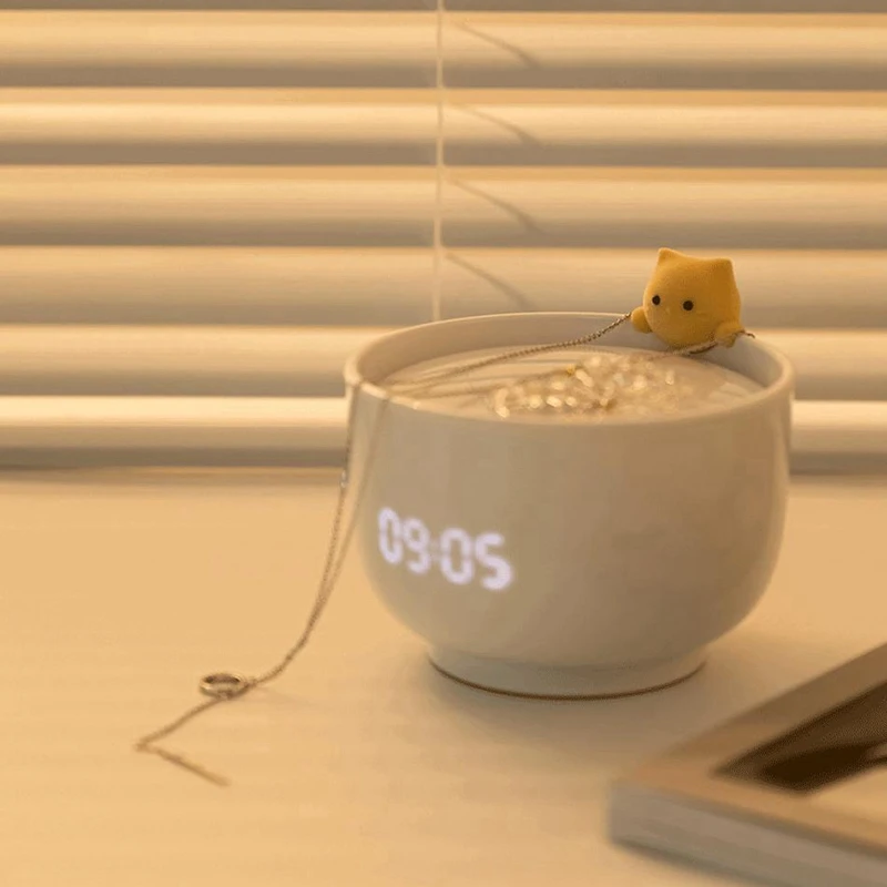 

Alarm Light, Three Levels of Light Can Be Adjusted Freely. Cartoon Cat Alarm Clock Light for Girls, Bedroom