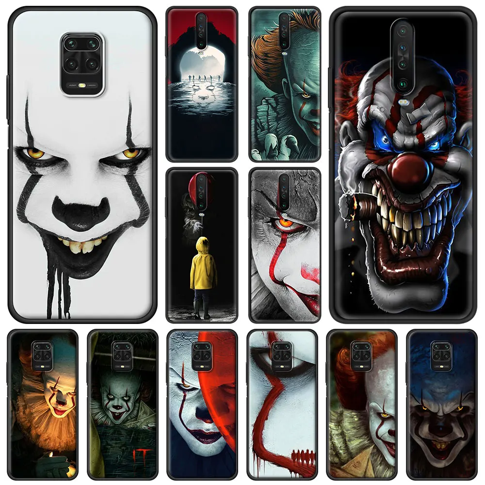 

Horror IT Movie The Clown Fundas Phone Case For Redmi Note 7 8 8T 9 8A 9 9A 9C Note 9S 10 Pro Soft Silicon Shockproof Cover Bag
