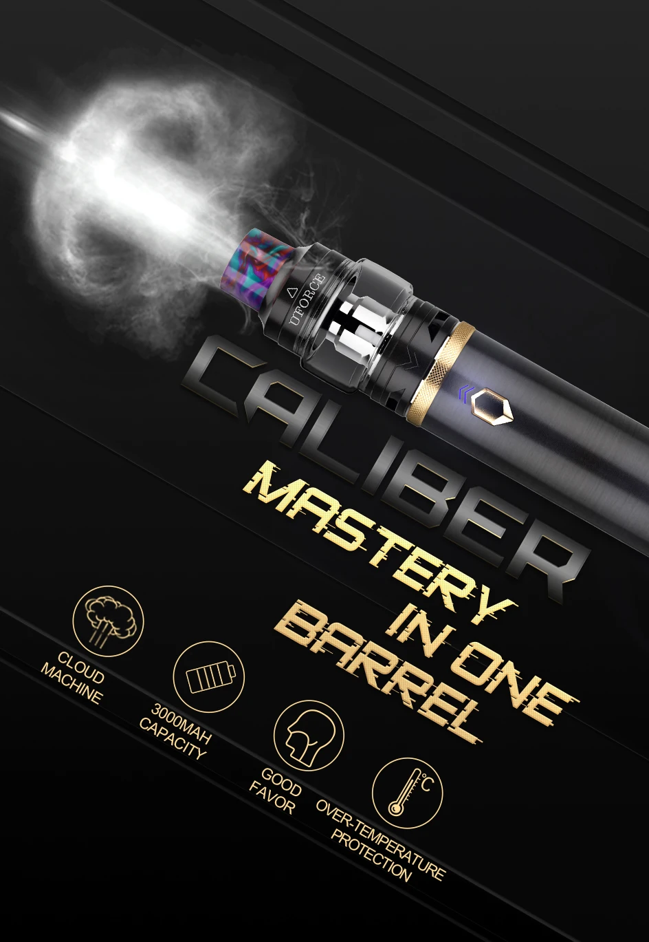 Набор электронных сигарет VOOPOO CALIBER PEN, 3000 мА/ч, набор для запуска ручки, макс. 110 Вт, выход 5 мл, Uforce Tank U4 U6, катушки