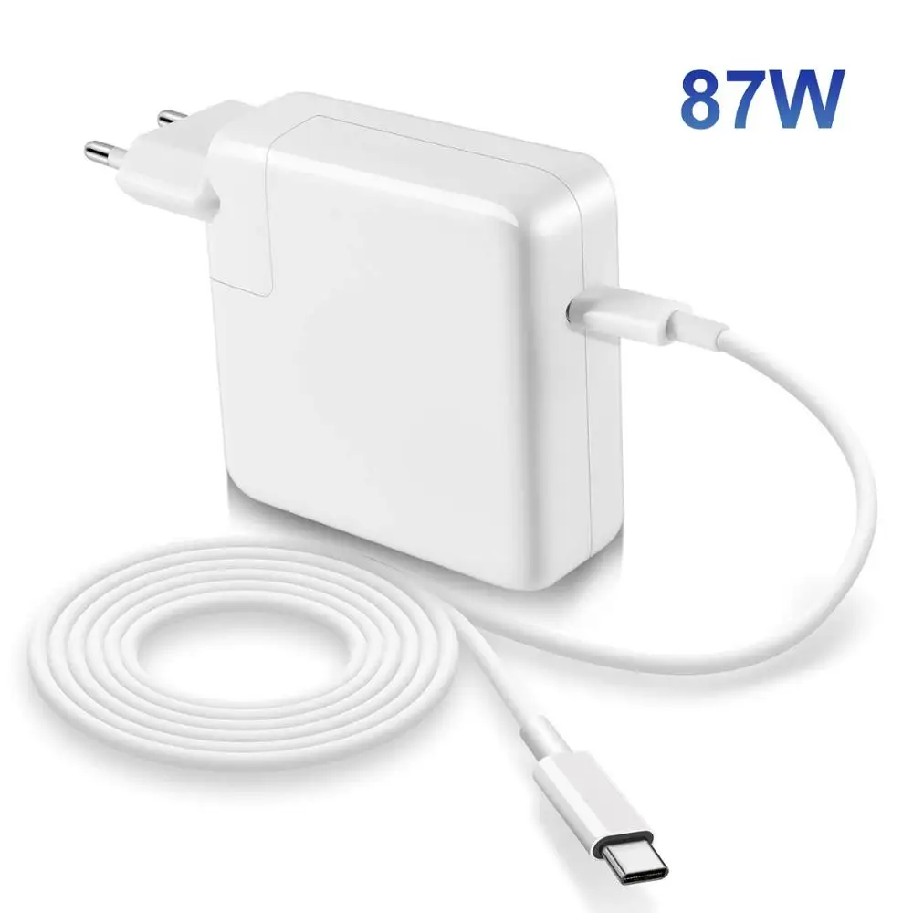 87 Вт USB-C адаптер питания type C подходит для MacBook Pro 15 дюймов 13 дюймов с Thunderbolt 3(USB-C-USB-C кабель в комплекте) шнур питания