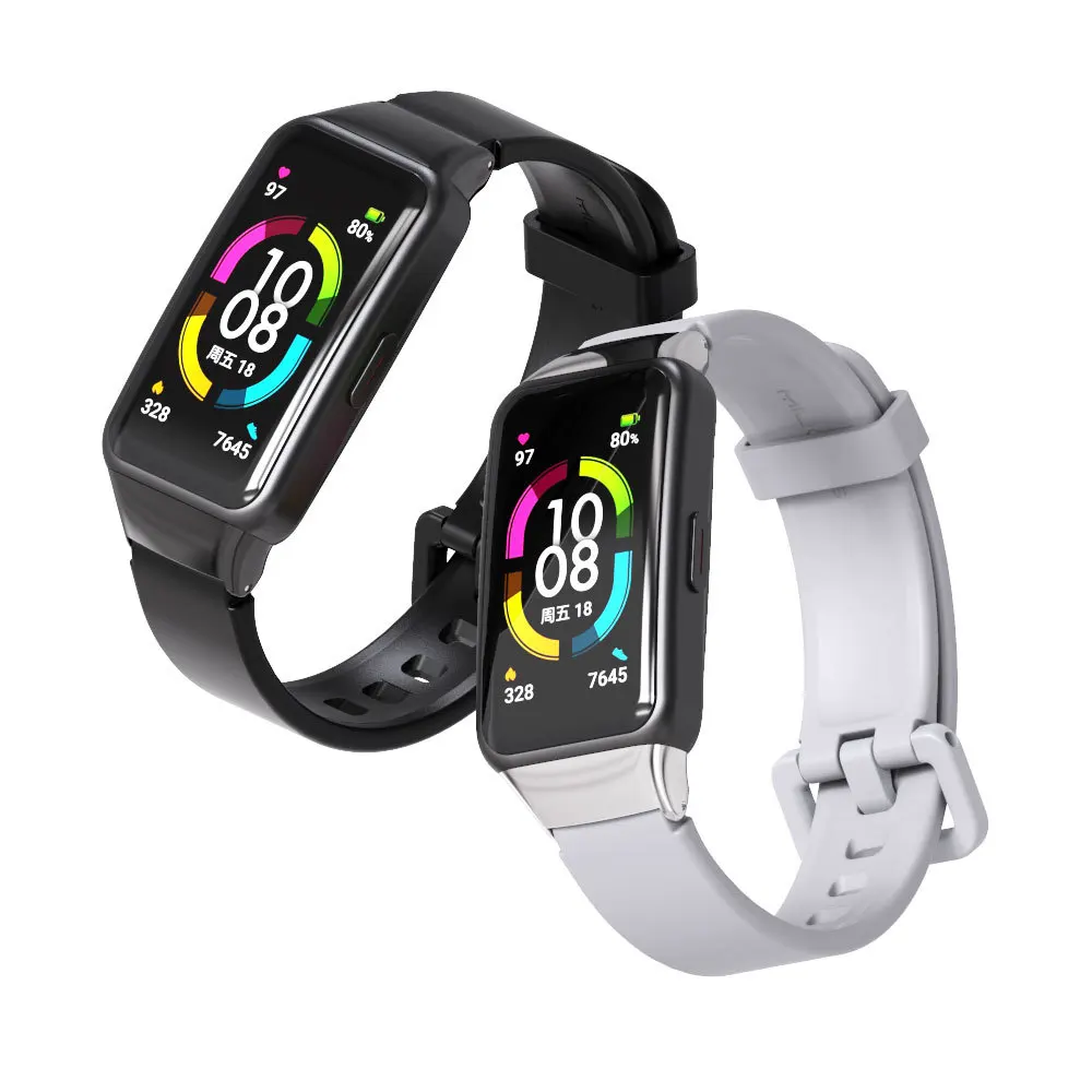 

Fashion sports Silicone Watch Strap For HUAWEI HONOR band 6 Fashion TPU band bracelet watchband for HUAWEI 6 band