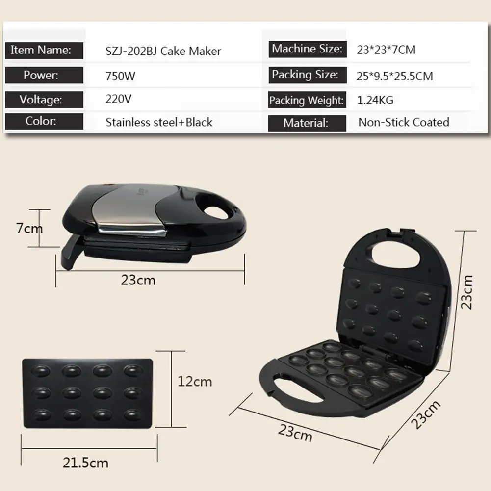 2021 Автоматическая грецкая машина для торта электрическая мини-машина выпечки