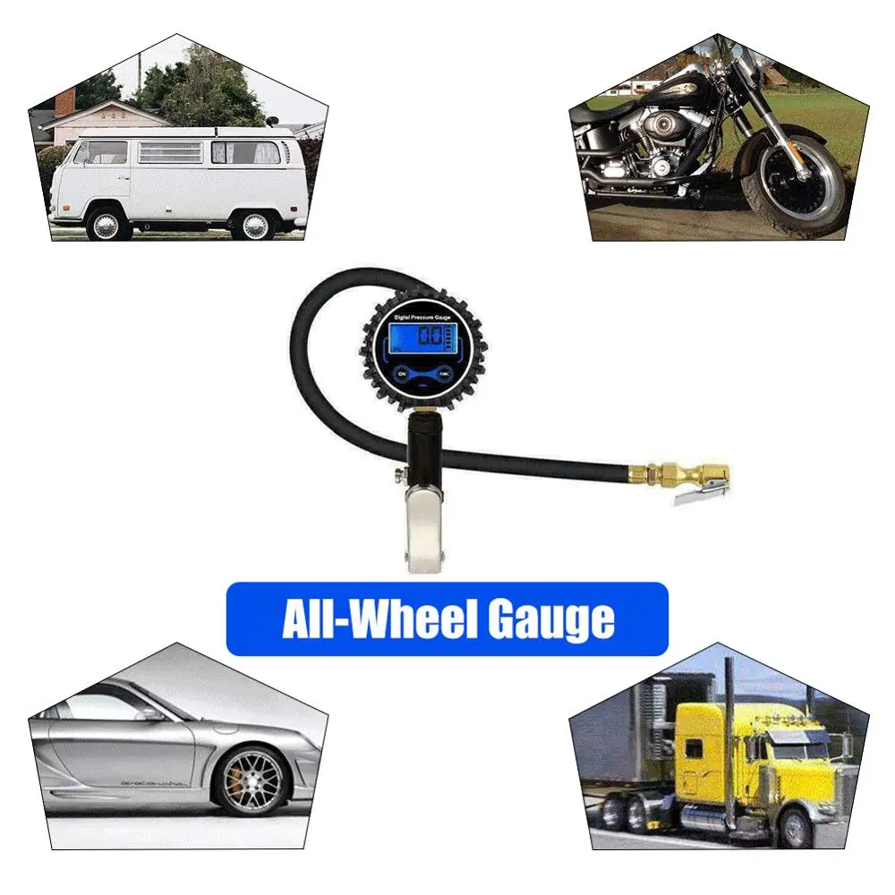 

Digital Tire Inflator Pump Car Air Compressor Smart Digital Tire Pressure Detection Auto Tire Pump for Car Bike Motorcycle