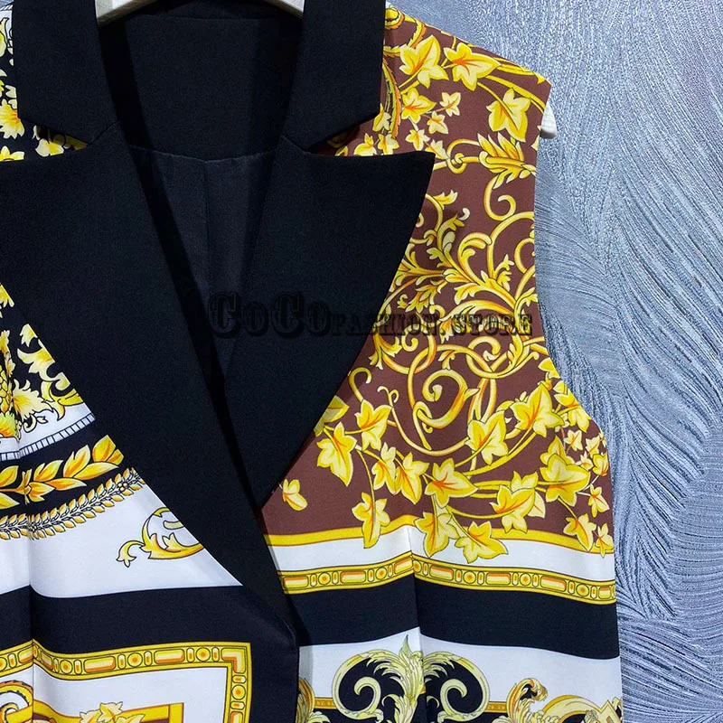 

Luxury design fashion clothes woman vest sleeveless high quality v-neck Single breasted national style vests women vest tank top