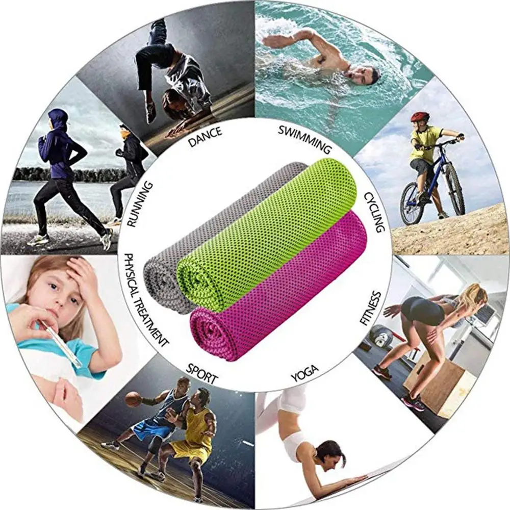 Мгновенное охлаждение рельефное полотенце для спорта Йога Гольф Путешествия