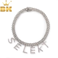 the bling king initial letters pendant a z 12mm cuban chain for men and women diy letters gift necklaces hiphop jewerly
