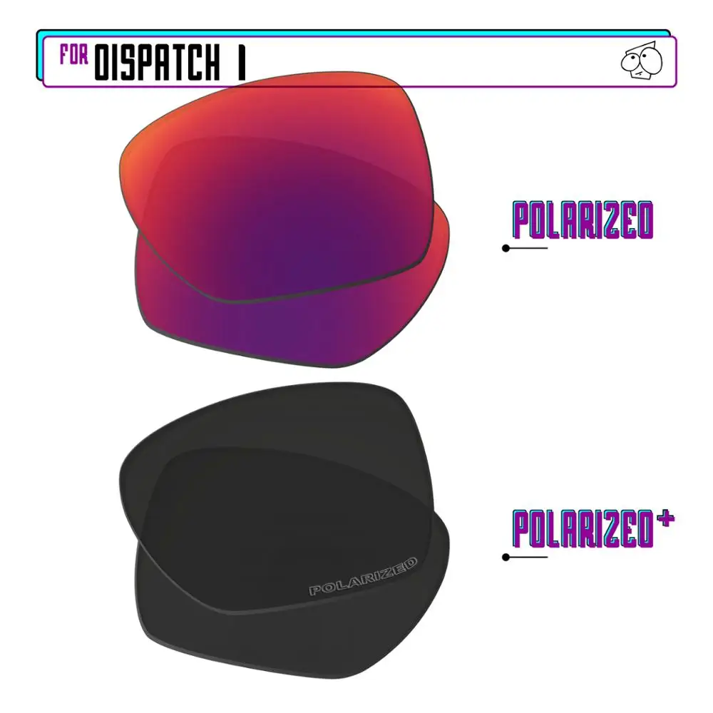 

Поляризованные Сменные линзы EZReplace для солнцезащитных очков Oakley Dispatch 1, BlackPPlus, MidnightP